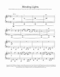 Blinding Lights by the Weeknd Piano Solo Sheet Music Digital Download ...